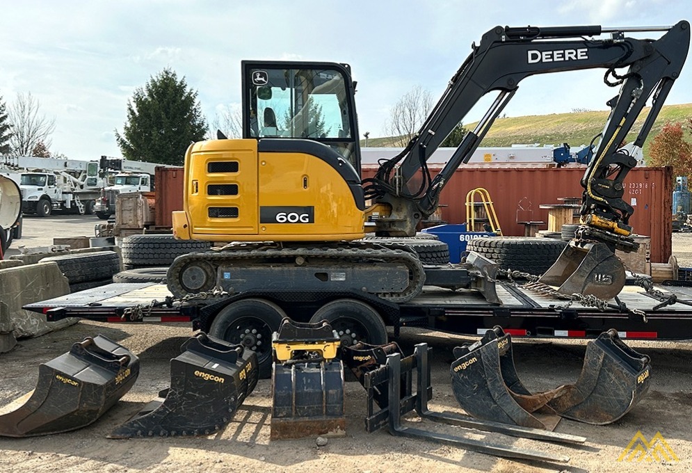 2019 JOHN DEERE 60G EXCAVATOR WITH TRAILER & MULTIPLE ATTACHMENTS 1