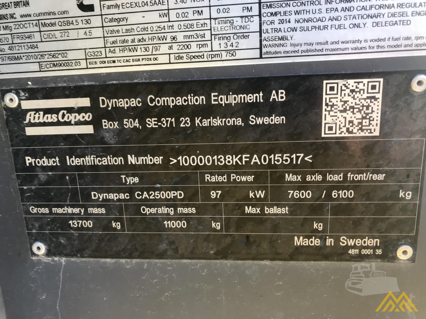 Dynapac CA2500PD Padfoot 5