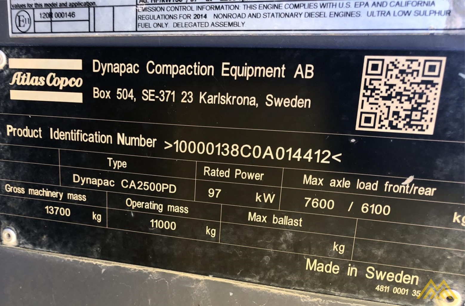 Dynapac CA2500PD Padfoot 4