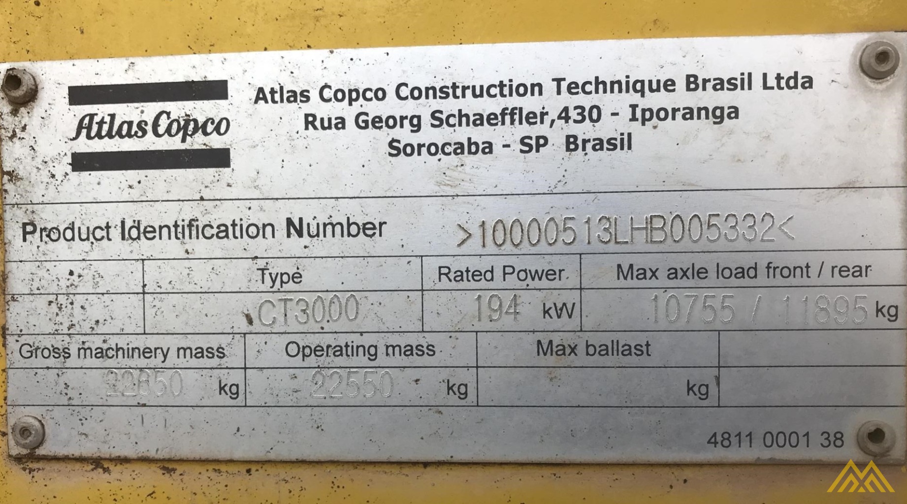 Dynapac CT3000 Compactor 3