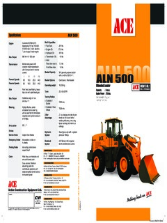 ACE (Action Construction Equipment) ALN 500 Specifications