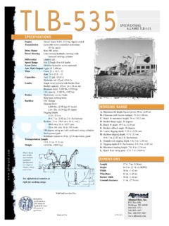 Allmand TLB-535 Specifications