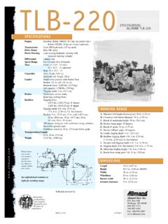 Allmand TLB-220 Specifications
