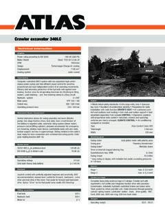 Atlas 340LC Specifications