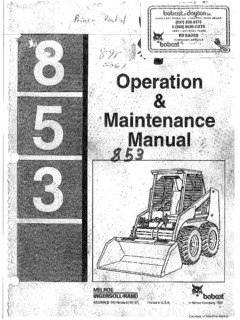 Bobcat 853 Specifications