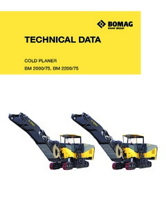 Bomag BM 2000/75 Specifications