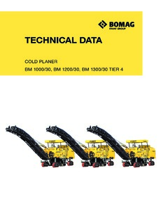 Bomag BM 1300/30 Specifications