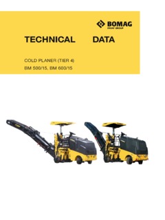 Bomag BM 500/15 Specifications