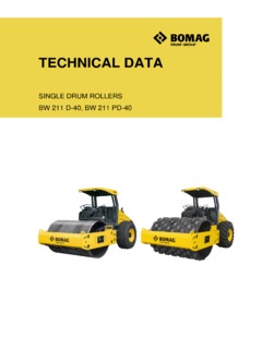 Earthmoving Equipment Bomag BW 211 PD-40 Specifications