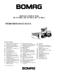 Bomag BC 772 RB-2 Specifications