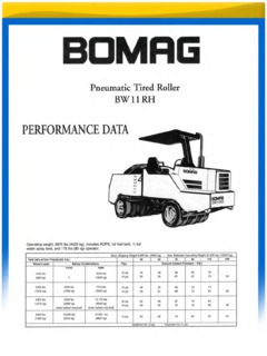 Bomag BW 11 RW Specifications