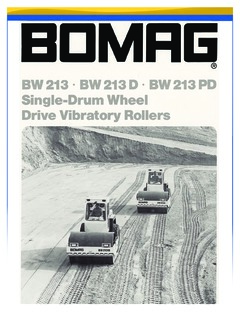 Bomag BW 213 PD Specifications