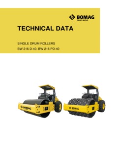Bomag BW 216 D-40 Specifications