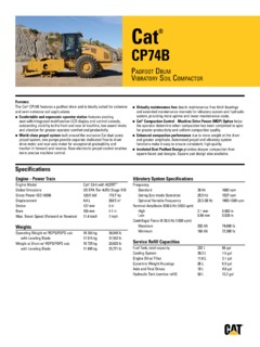 Caterpillar (CAT) CP74B Specifications