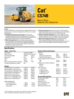 Caterpillar (CAT) CS74B Specifications