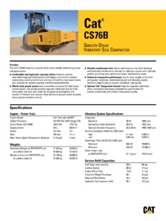 Caterpillar (CAT) CS76B Specifications