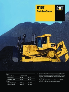 Caterpillar (CAT) D10T Specifications