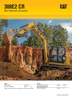 Caterpillar (CAT) 308E2 CR Specifications