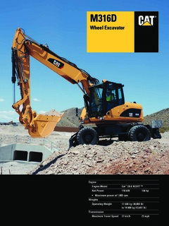 Caterpillar (CAT) M316D Specifications