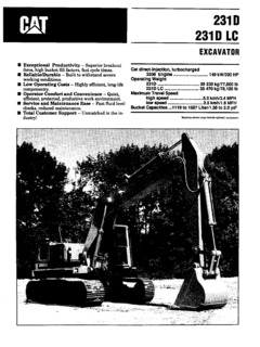 Caterpillar (CAT) 231D Specifications
