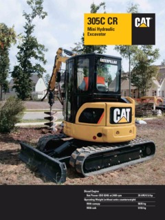 Caterpillar (CAT) 305C CR Specifications