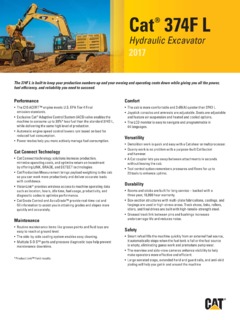 Caterpillar (CAT) 374F L Specifications