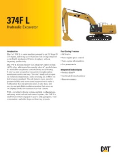 Caterpillar (CAT) 374F L Specifications