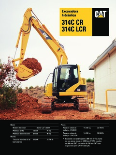 Caterpillar (CAT) 314C CR Specifications