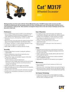 Caterpillar (CAT) M317F Specifications