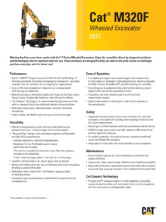 Caterpillar (CAT) M320F Specifications