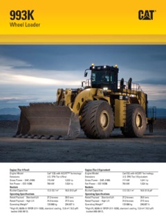 Caterpillar (CAT) 993K Specifications