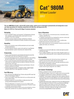 Caterpillar (CAT) 980M Specifications