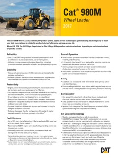 Caterpillar (CAT) 980M Specifications