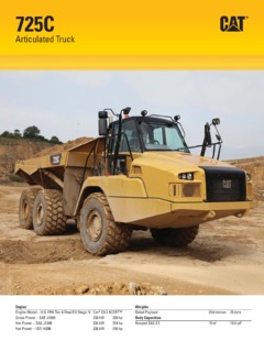 Caterpillar (CAT) 725C Specifications