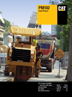 Caterpillar (CAT) PM102 Specifications
