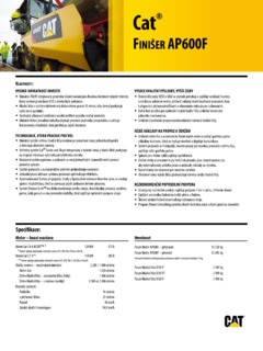 Caterpillar (CAT) AP600F Specifications