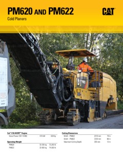 Caterpillar (CAT) PM620 Specifications