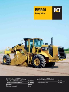 Caterpillar (CAT) RM500 Specifications