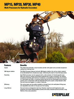 Caterpillar (CAT) MP15 Specifications