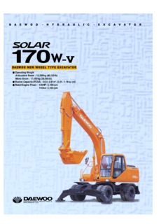 Daewoo Solar 170W-V Specifications