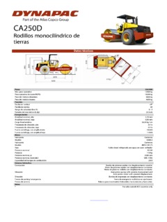 Dynapac CA250D Specifications