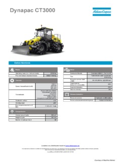 Dynapac CT3000 Specifications