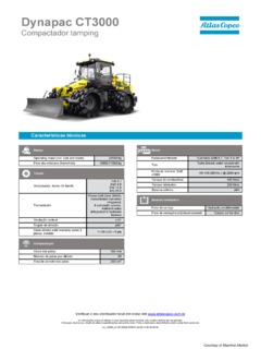 Dynapac CT3000 Specifications