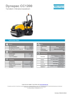 Dynapac CC1200 Specifications