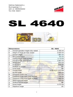 Gehl SL 4640 Specifications