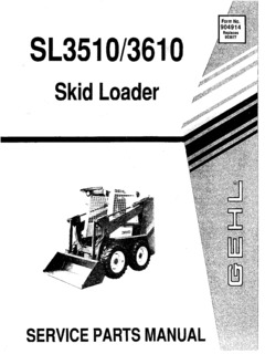 Gehl SL3510 Specifications