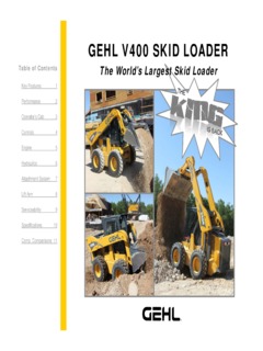 Gehl V400 Specifications