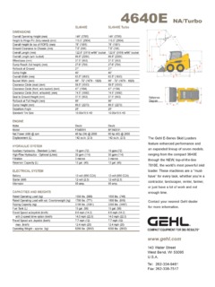Gehl SL4640E Specifications