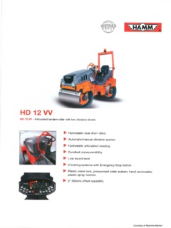 Hamm HD 12 VV Specifications