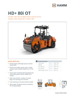 Hamm HD+ 80i OT Specifications